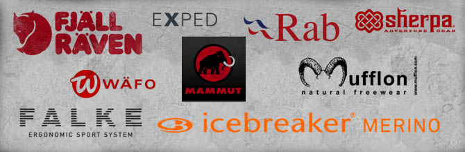 Bekleidung von Sherpa EXPED Falke Fjällräven Mammut Icebreaker Mufflon Rab Wäfo